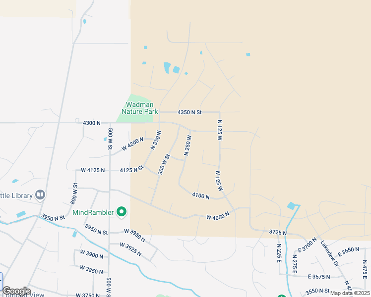 map of restaurants, bars, coffee shops, grocery stores, and more near 4222 North 250 West in Pleasant View