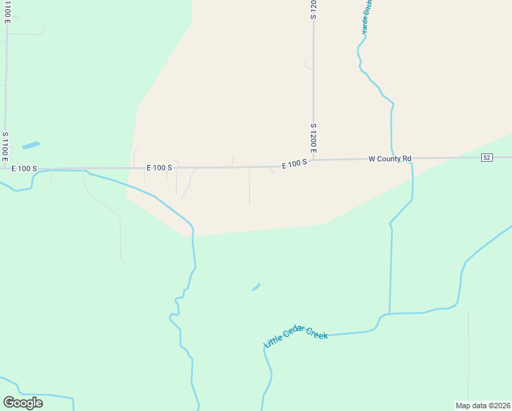 map of restaurants, bars, coffee shops, grocery stores, and more near 11826 East 100 South in Avilla