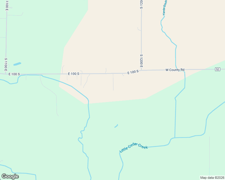 map of restaurants, bars, coffee shops, grocery stores, and more near 11826 East 100 South in Avilla