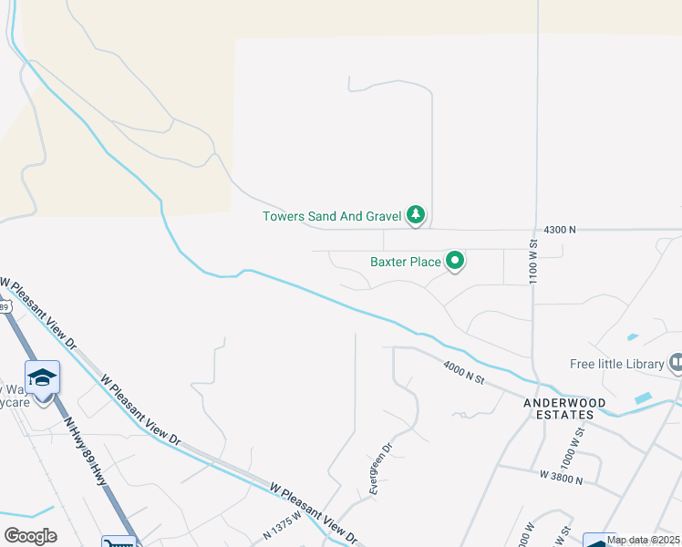 map of restaurants, bars, coffee shops, grocery stores, and more near 4185 North Moose Drive in Pleasant View
