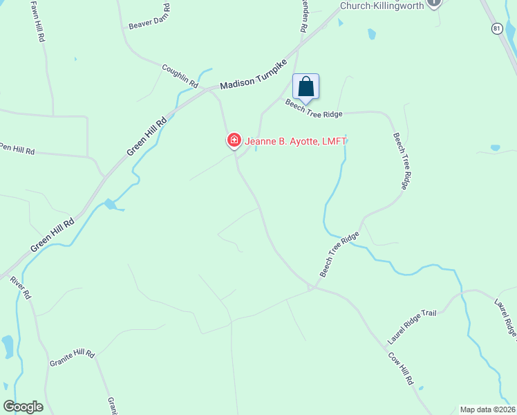 map of restaurants, bars, coffee shops, grocery stores, and more near 2 Dudley Towne Rd in Killingworth