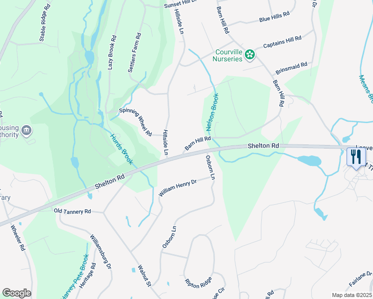 map of restaurants, bars, coffee shops, grocery stores, and more near 7 Barn Hill Rd in Monroe