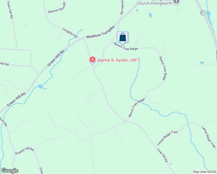 map of restaurants, bars, coffee shops, grocery stores, and more near 2 Dudley Towne Road in Killingworth