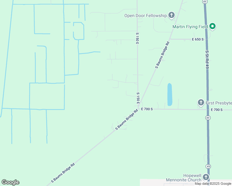 map of restaurants, bars, coffee shops, grocery stores, and more near 692 South 150 East in Kouts