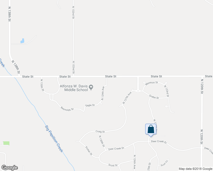 map of restaurants, bars, coffee shops, grocery stores, and more near 8215 North 129th Street in Omaha