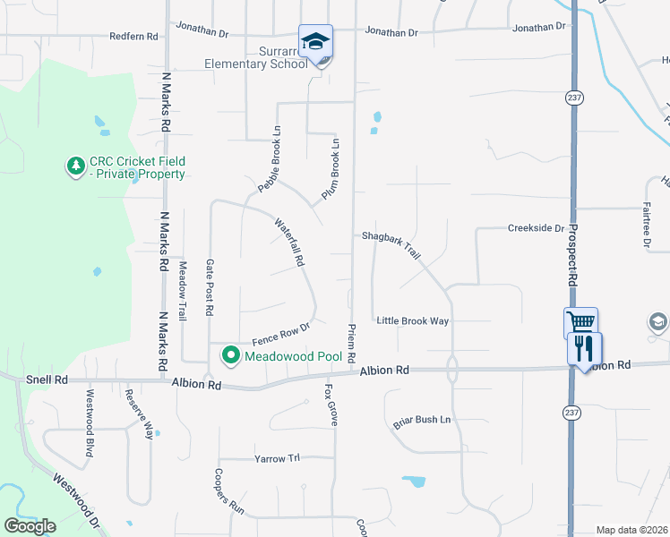 map of restaurants, bars, coffee shops, grocery stores, and more near 22148 Meadowsouth Court in Strongsville