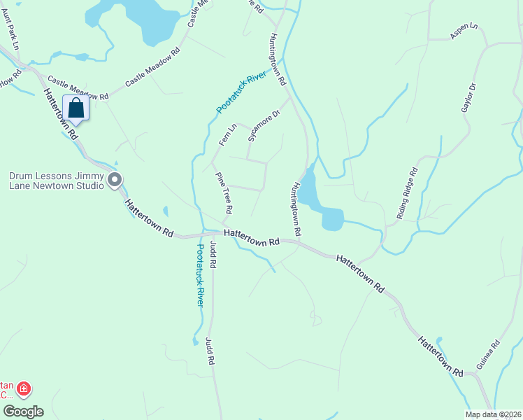 map of restaurants, bars, coffee shops, grocery stores, and more near 11 Birchwood Lane in Monroe