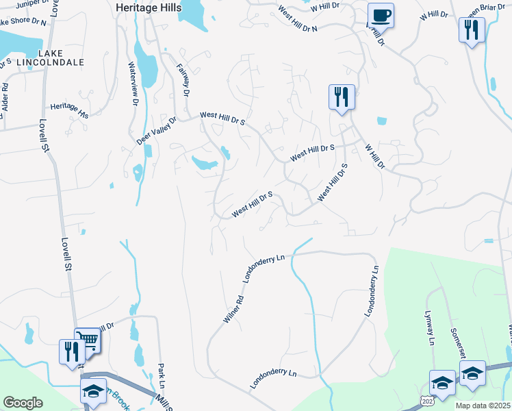 map of restaurants, bars, coffee shops, grocery stores, and more near 551 Heritage Hills in Heritage Hills