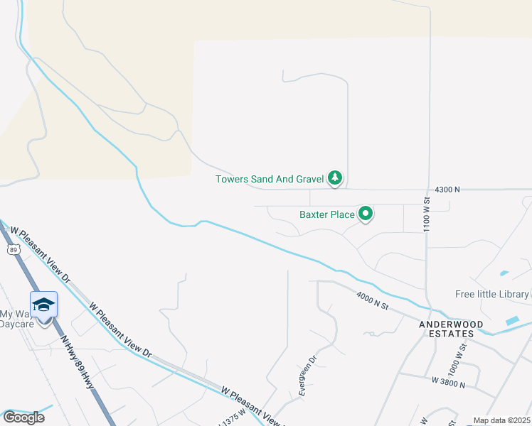 map of restaurants, bars, coffee shops, grocery stores, and more near 4211 North Moose Drive in Pleasant View