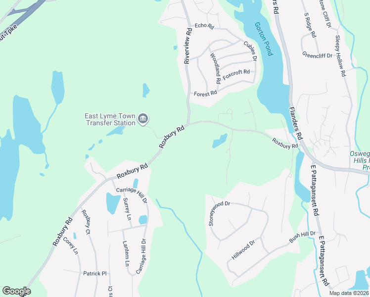 map of restaurants, bars, coffee shops, grocery stores, and more near 74 Roxbury Road in East Lyme