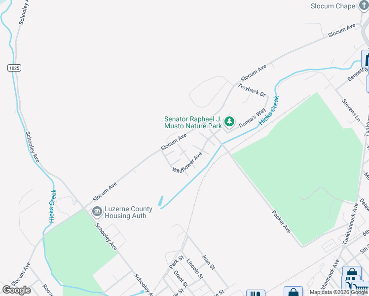 map of restaurants, bars, coffee shops, grocery stores, and more near Slocum Avenue in Exeter