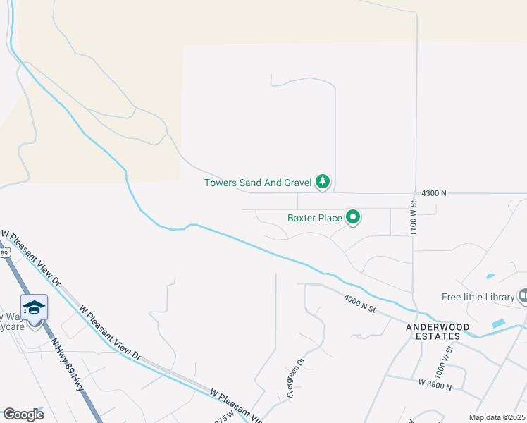 map of restaurants, bars, coffee shops, grocery stores, and more near 1383 West Caribou Court in Pleasant View