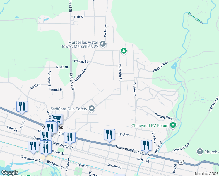map of restaurants, bars, coffee shops, grocery stores, and more near 1087 Fillebrowne Street in Marseilles
