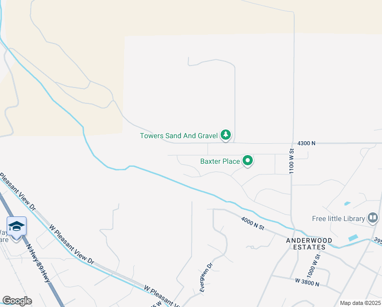 map of restaurants, bars, coffee shops, grocery stores, and more near 1364 West Caribou Court in Pleasant View
