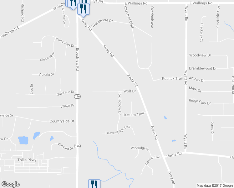 map of restaurants, bars, coffee shops, grocery stores, and more near 8470 Fox Hollow Drive in Broadview Heights