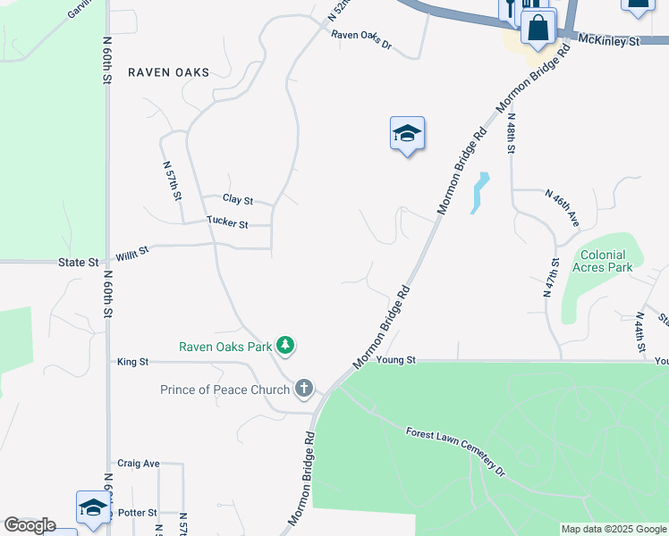 map of restaurants, bars, coffee shops, grocery stores, and more near in Omaha