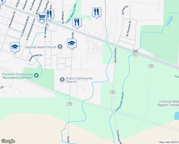 map of restaurants, bars, coffee shops, grocery stores, and more near 1801 Mario Place in Fremont
