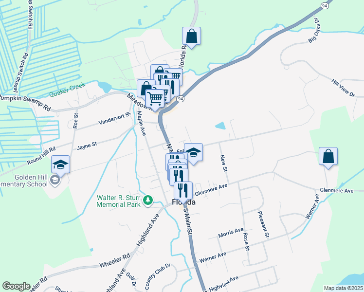 map of restaurants, bars, coffee shops, grocery stores, and more near 13 Farries Avenue in Florida