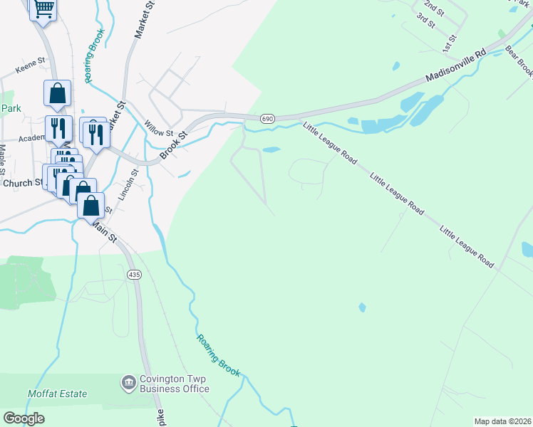 map of restaurants, bars, coffee shops, grocery stores, and more near 4370 Dawn Acres Dr in Madison Twp