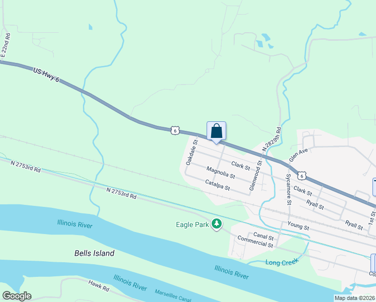 map of restaurants, bars, coffee shops, grocery stores, and more near 408 Oakdale Street in Marseilles