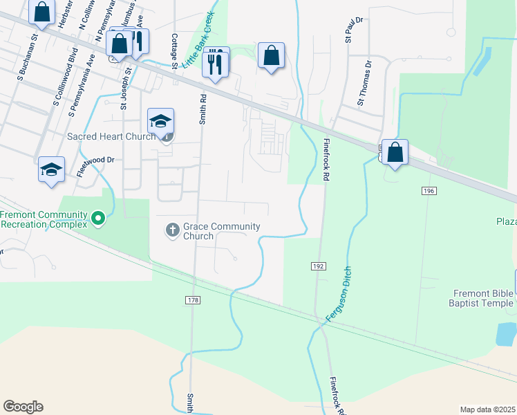 map of restaurants, bars, coffee shops, grocery stores, and more near 1801 Mario Place in Fremont