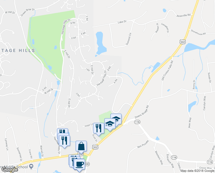 map of restaurants, bars, coffee shops, grocery stores, and more near 234 Heritage Hills in Westchester County