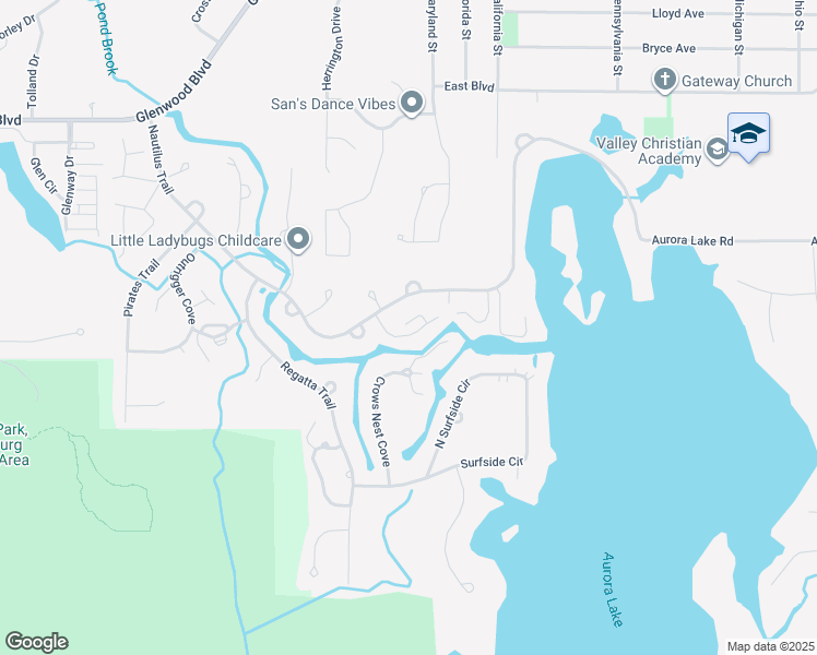map of restaurants, bars, coffee shops, grocery stores, and more near 3782 Commodore Cove West in Aurora