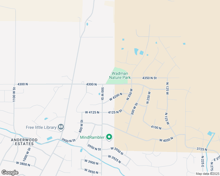 map of restaurants, bars, coffee shops, grocery stores, and more near 4247 North 425 West in Ogden