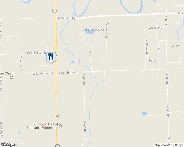 map of restaurants, bars, coffee shops, grocery stores, and more near 325 East Southmor Road in Morris