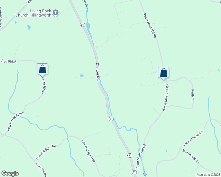 map of restaurants, bars, coffee shops, grocery stores, and more near 63 Connecticut 81 in Killingworth