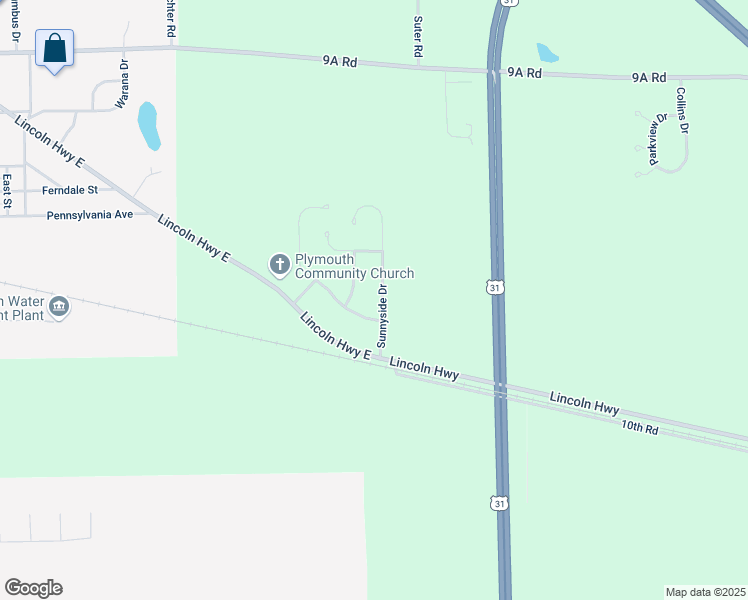 map of restaurants, bars, coffee shops, grocery stores, and more near 11500-11614 Lawndale Ave in Plymouth