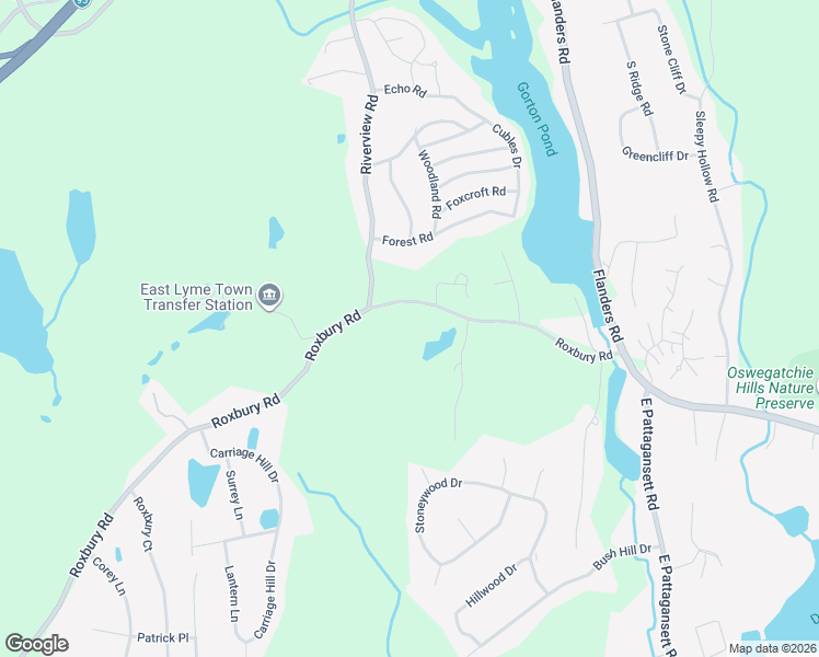 map of restaurants, bars, coffee shops, grocery stores, and more near 58 Roxbury Road in East Lyme