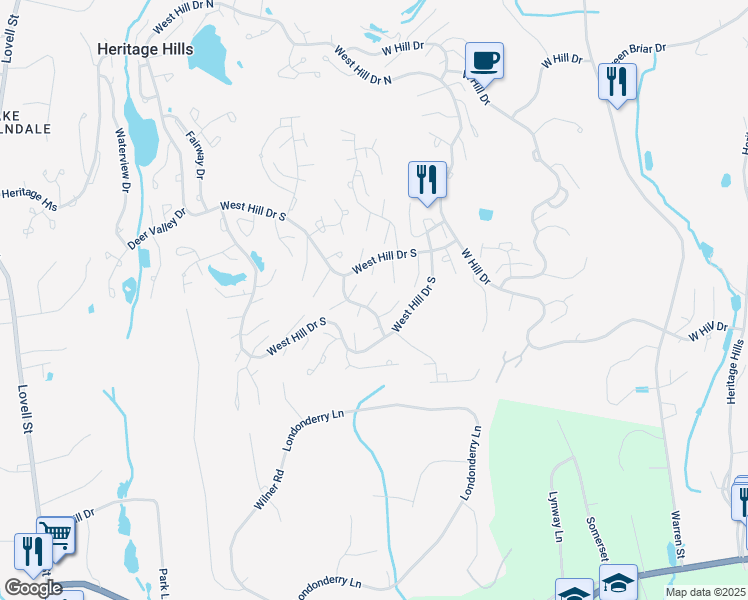 map of restaurants, bars, coffee shops, grocery stores, and more near 475 Heritage Hills in Westchester County