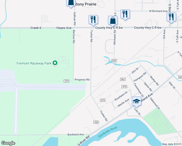 map of restaurants, bars, coffee shops, grocery stores, and more near 867 Tucker Road in Fremont