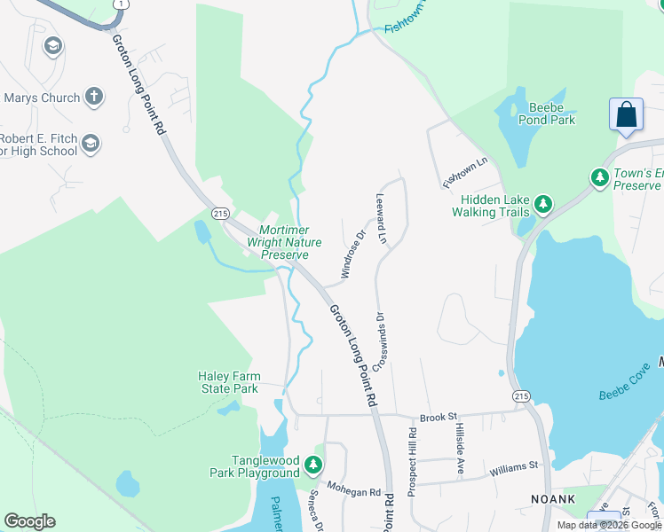 map of restaurants, bars, coffee shops, grocery stores, and more near 5 Talewinds Lane in Groton
