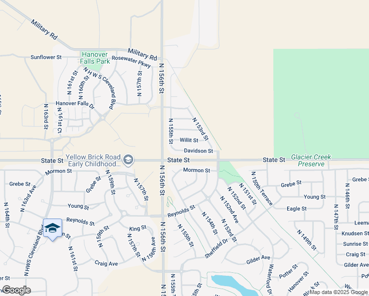 map of restaurants, bars, coffee shops, grocery stores, and more near 15416 Davidson Street in Bennington