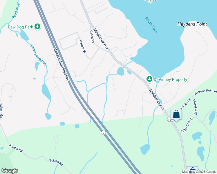 map of restaurants, bars, coffee shops, grocery stores, and more near 15 Heron Pond Road in Essex