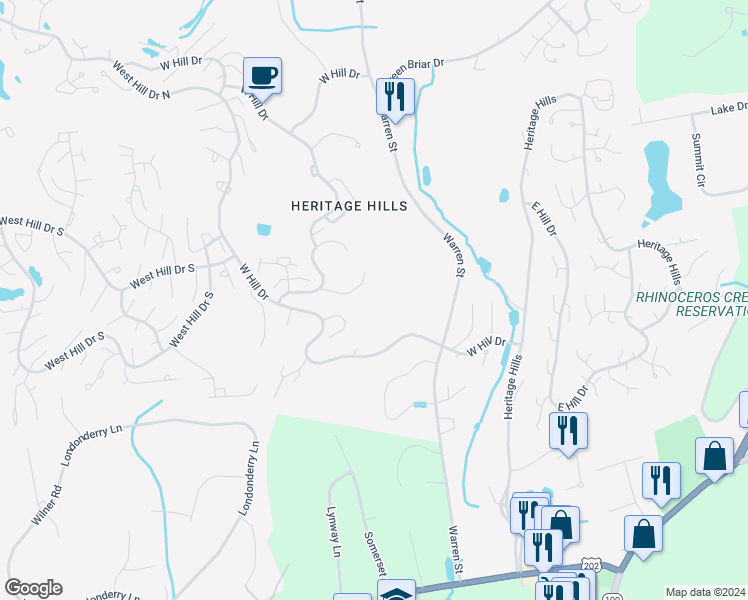 map of restaurants, bars, coffee shops, grocery stores, and more near 312 Heritage Hills in Westchester County