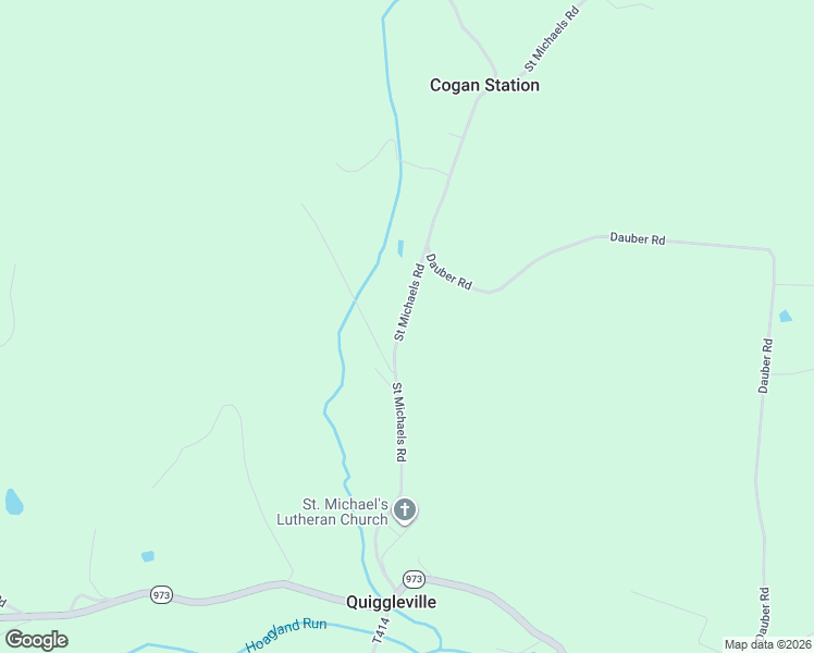 map of restaurants, bars, coffee shops, grocery stores, and more near 1491 Saint Michaels Road in Cogan Station