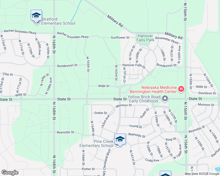map of restaurants, bars, coffee shops, grocery stores, and more near 8485 North HWS Cleveland Boulevard in Bennington