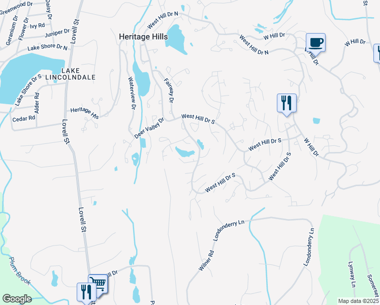 map of restaurants, bars, coffee shops, grocery stores, and more near 617A Heritage Hills in Westchester County