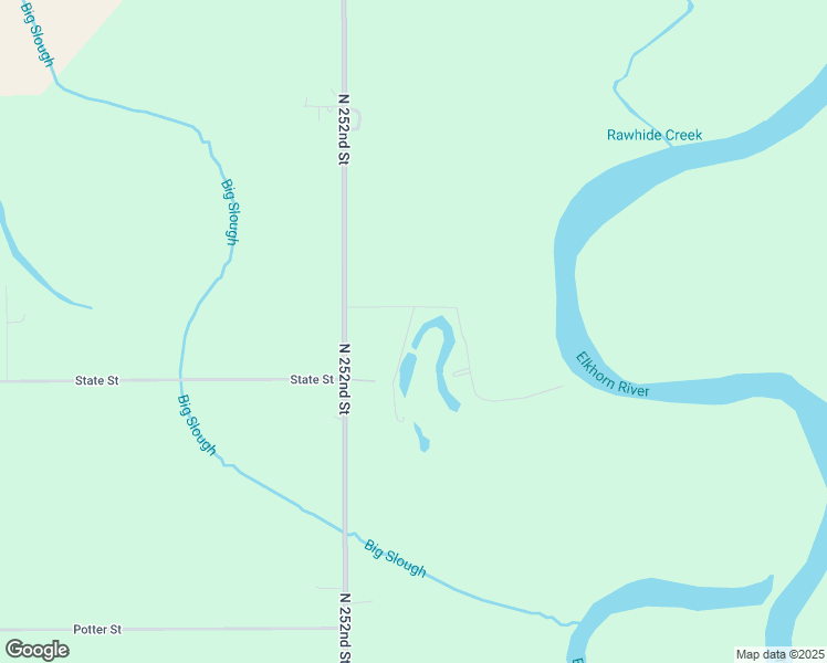 map of restaurants, bars, coffee shops, grocery stores, and more near 8545 North 250th Street in Valley