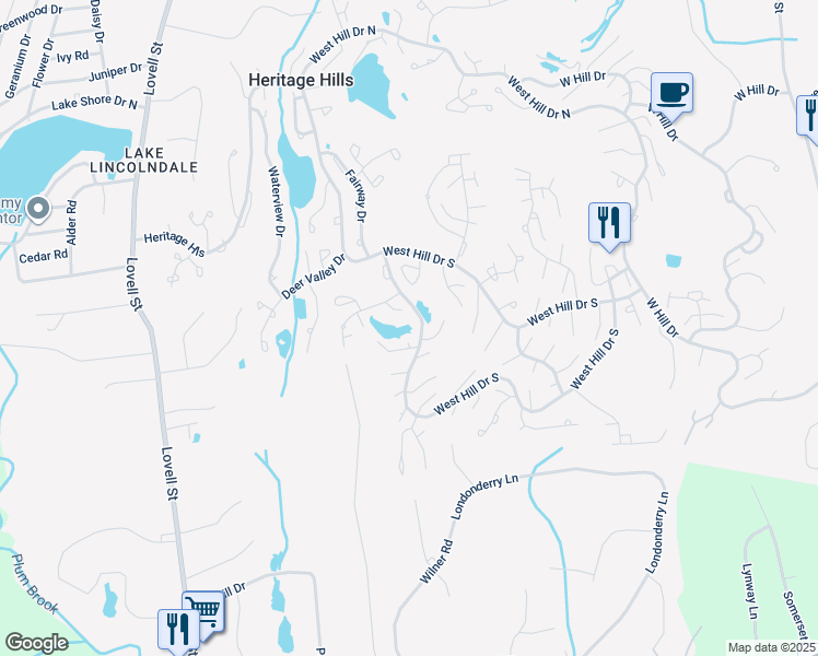 map of restaurants, bars, coffee shops, grocery stores, and more near 617A Heritage Hills in Westchester County