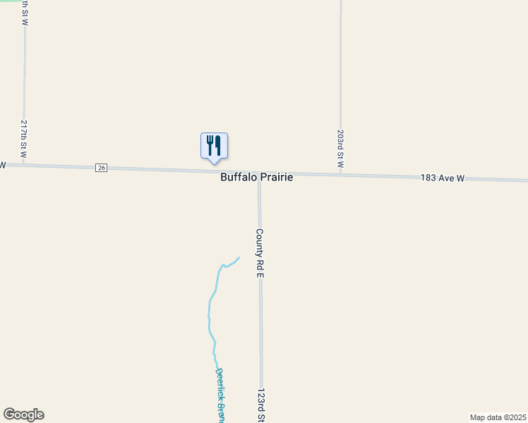 map of restaurants, bars, coffee shops, grocery stores, and more near in Buffalo Prairie