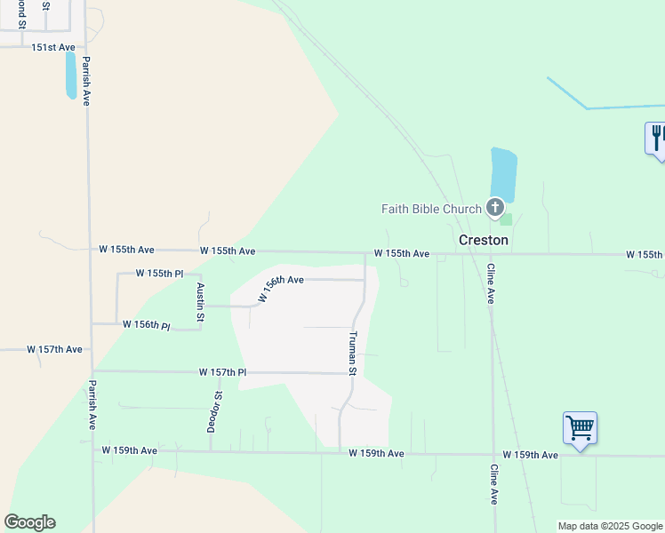 map of restaurants, bars, coffee shops, grocery stores, and more near 8690 West 156th Avenue in Lowell