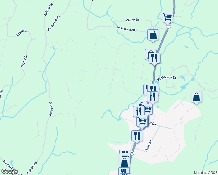 map of restaurants, bars, coffee shops, grocery stores, and more near 211 Windgate Circle in Monroe