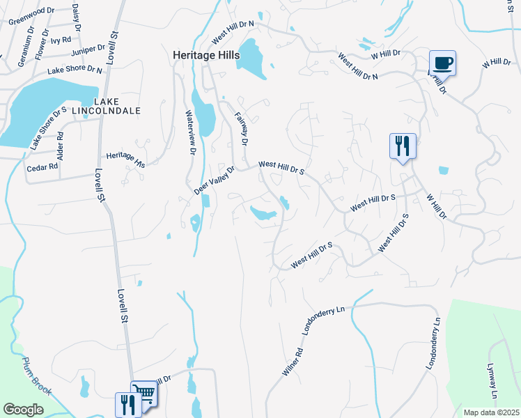 map of restaurants, bars, coffee shops, grocery stores, and more near 594B Heritage Hills in Westchester County
