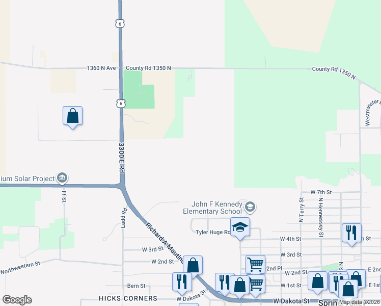 map of restaurants, bars, coffee shops, grocery stores, and more near 2-6 Ponsetti Drive in Spring Valley