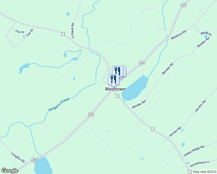 map of restaurants, bars, coffee shops, grocery stores, and more near 3 Depot Street in Westtown