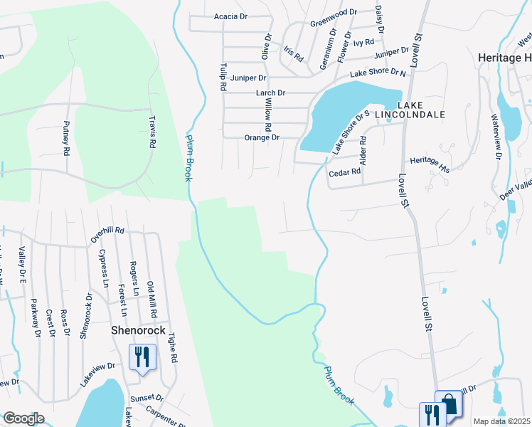 map of restaurants, bars, coffee shops, grocery stores, and more near 28 Florence Drive in Mahopac